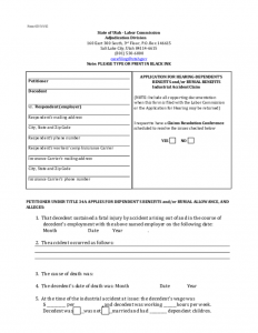 Industrial Accident Form 025 - Claim