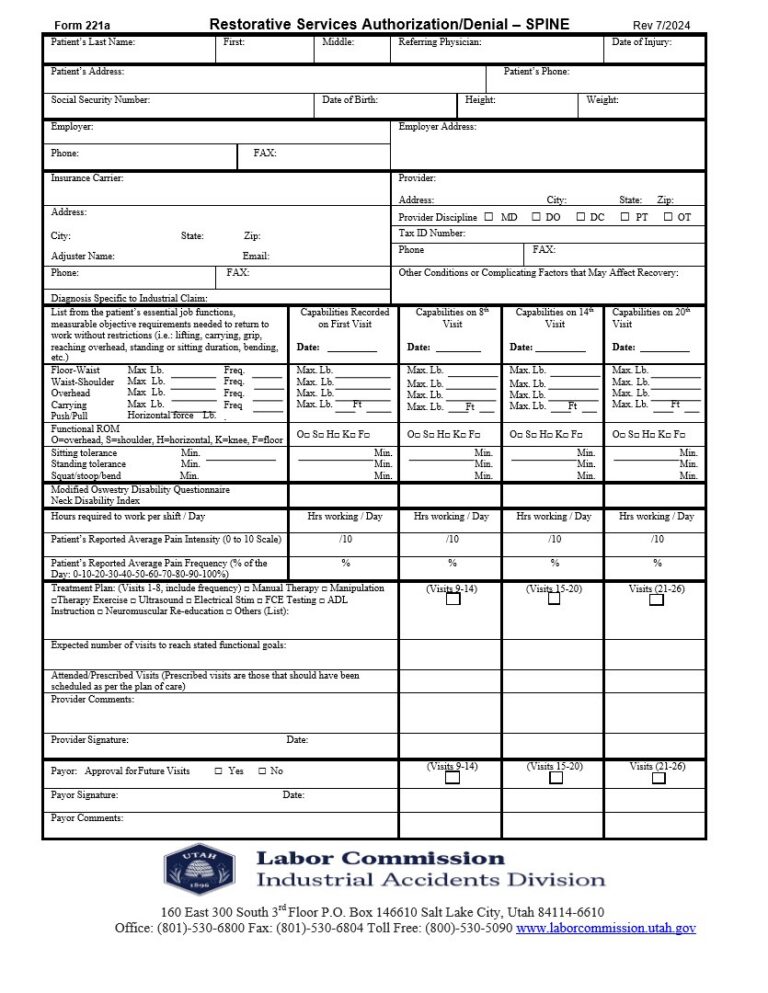 Form 221 A
